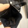 Bershka Cropped Faux Leather Biker Blazer Jacket in Black Image 9