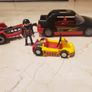 Playmobil racing car, driver, trailer and cart. Image 2