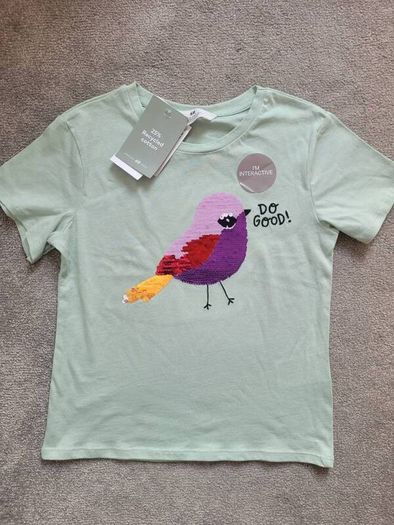 BNWT - H&M Girl's Short Sleeve Top, size: 6-8 Years