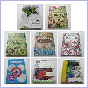 8 Adult Colouring Books - NEW!