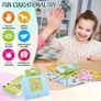 Talking Flash Cards Educational Toys for Toddlers 1-6 Years Old Preschool Learning Toys for Boys Girls 112 Pcs Double-Side Cards 224 Words Reading Toy for Kids Christmas Birthday (Blue/Pink) Image 6