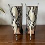 Authentic Paris Texas python snakeskin leather two tone ankle boots 100mm approx. Size 3 Image 5