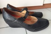 Clarks Unstructured Haywood Black Leather  Shoes