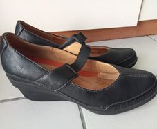 Clarks Unstructured Haywood Black Leather  Shoes