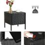 _Polyrattan Garden Furniture, Set with 3 Pieces, Garden Table with 2 Chairs, Side Table with Tempered Glass Top, 2 Removable Cushions, for the Patio, Garden, Balcony Image 7
