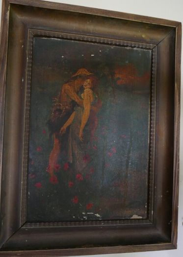 Antique Oil on Canvas with signature 16,4" x 12,4"