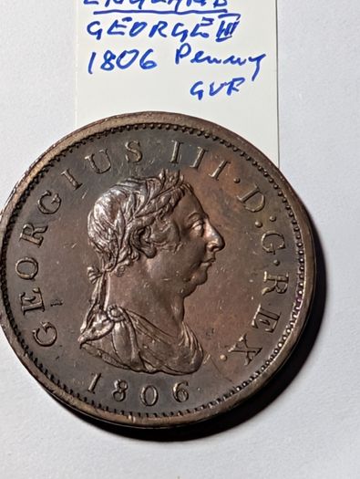 1806 Penny about unc.