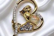 Mermaid in Heart Pendant by Harry Ivens