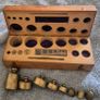 Cased set of brass vintage chemist / apothecary weights. Image 3