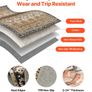Area Rug, 7.5 x 9.5 ft Large Washable Rug, Non-Slip and Tear-Resistant Soft Carpet, Pet & Child Friendly Vintage Area Rugs, Indoor Mat for Bedroom, Living Room, Office, Entryway, Brown Green Image 4