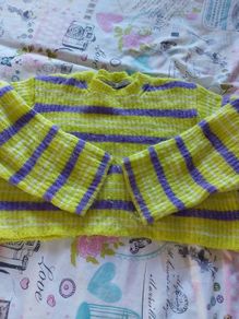 Neon Yellow And Purple Jumper