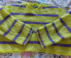 Neon Yellow And Purple Jumper