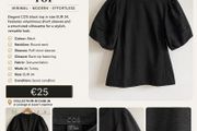 COS Black Puff-Sleeve Top