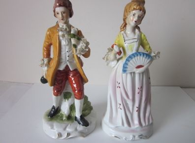 Vintage Porcelain Lace Couple Figurines