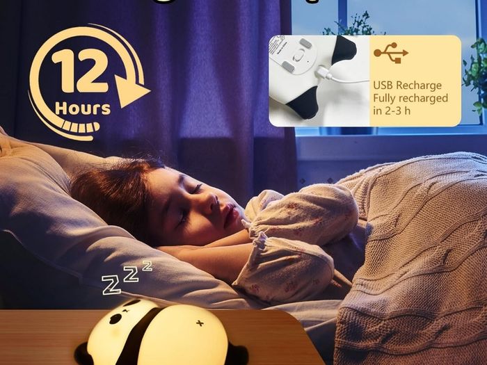 Rechargeable Cute Panda Night Light, 3 Level Dimmable Nursery Nightlight with Timer, Silicone Light Cute Animal Night Lamp for Breastfeeding Toddler Baby Kids Decor, Squishy Lamps Girls Panda Gifts