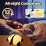 Rechargeable Cute Panda Night Light, 3 Level Dimmable Nursery Nightlight with Timer, Silicone Light Cute Animal Night Lamp for Breastfeeding Toddler Baby Kids Decor, Squishy Lamps Girls Panda Gifts Image 4