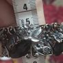 Beautiful flower cuff bracelet with rhinestones butterflies. Image 6