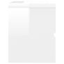 Sink Cabinet with Built-in Basin High Gloss White Chipboard Image 9