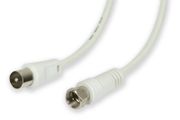 Coaxial F-type Plug to Coax Plug Lead 2 Meter