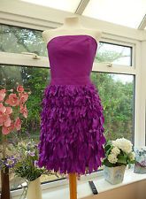 Reiss strapless feather dress