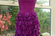 Reiss strapless feather dress