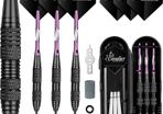 FREE P&P Steel Darts Set, Professional 23g Darts Tip with Non-Slip Stainless Steel Shaft, Poly Flights, PVC Shafts, Dart Sharpener, Rubber Rings, Flight Protecter, with Gift Box