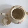 Beautiful Cream-Earthenware Clay Teapot with A Pink Floral Motif - Pattern Number 5412, No Backstamp, Most Likely Carrig Ware Image 8