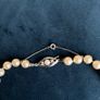 Vintage Creamy Pearl Strand Necklace with Ornate Silver-tone Clasp Image 2