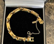 Gold tone monet bracelet