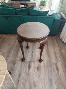 round wooden side table