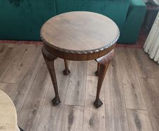 round wooden side table