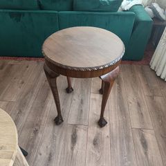 round wooden side table