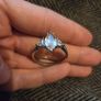 925 Sterling Silver three stone CZ ring Image 7