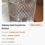 Galway Crystal Oranmore Ice Bucket & Thongs Image 3