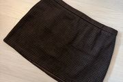Brown Check Mini Skirt