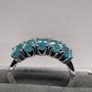 Sterling silver ring with Paraiba Apatite. Image 10