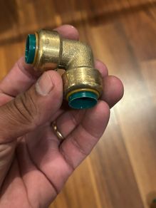 15mm Tectite Push-Fit Equal 90 Elbow DZR Brass