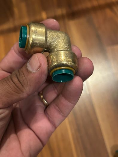 15mm Tectite Push-Fit Equal 90 Elbow DZR Brass