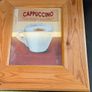 Pair Kitchen Prints Cappuccino Chianti Framed Coffee Wine Wall Art Image 5