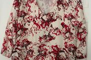 Part Two Top UK 18 Floral Blouse Viscose Loose Fit Plus Size 18