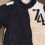 Age: 1.5 / 2 Years - A Lovely Navy n White Hooded Jacket - Zip Closing Image 2