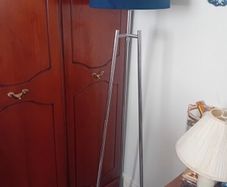 Navy velvet chrome meadows and byrne floor lamp RRP 200