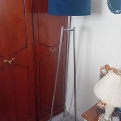 Navy velvet chrome meadows and byrne floor lamp RRP 200