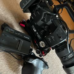 Sony FS7 Mark 1 with Hawk Wood V Lock Battery Adapter XQD Cards and Card Reader