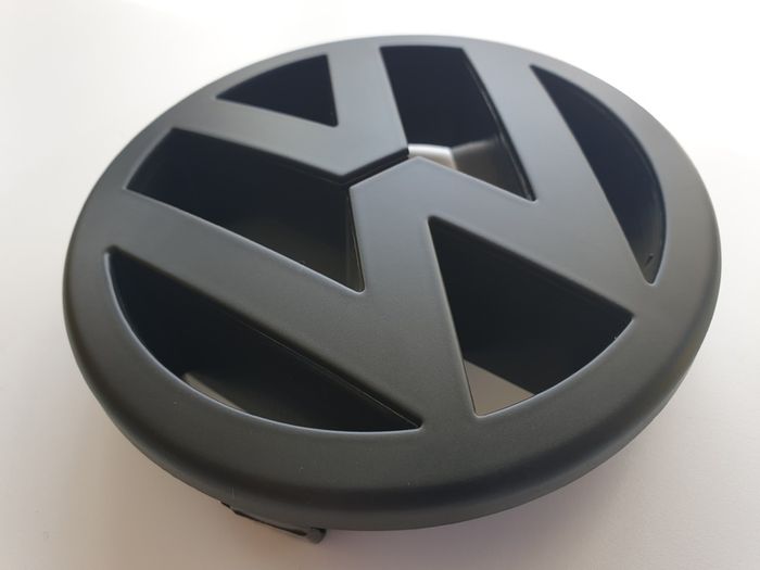 VW Golf Mk5 125mm full Matt Black Grill Badge Emblem bonnet GTI TDI