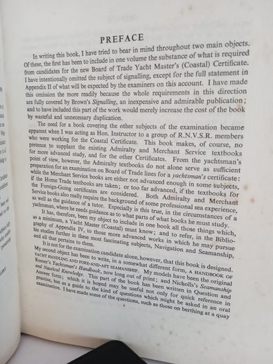 The Yacht Master's Guide and Coaster's Companion by Frank. G. G. Carr (PT159)