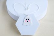 Handmade Beaded Cute Ghost Necklace