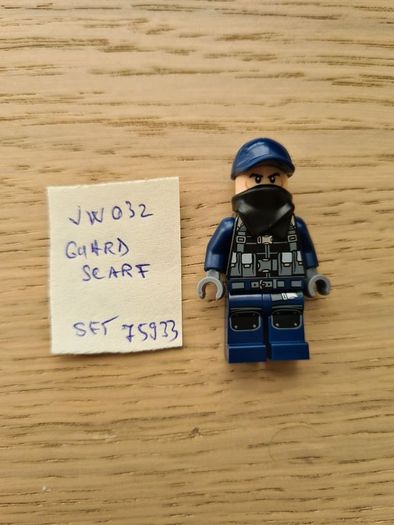 lego jw032 guard scarf, set 75933 jurassic world
