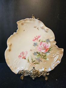 Antique 1900' Carlsbad, Austria  Hand Painted Porcelain Tray