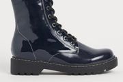 H&amp;M Navy Biker Boots